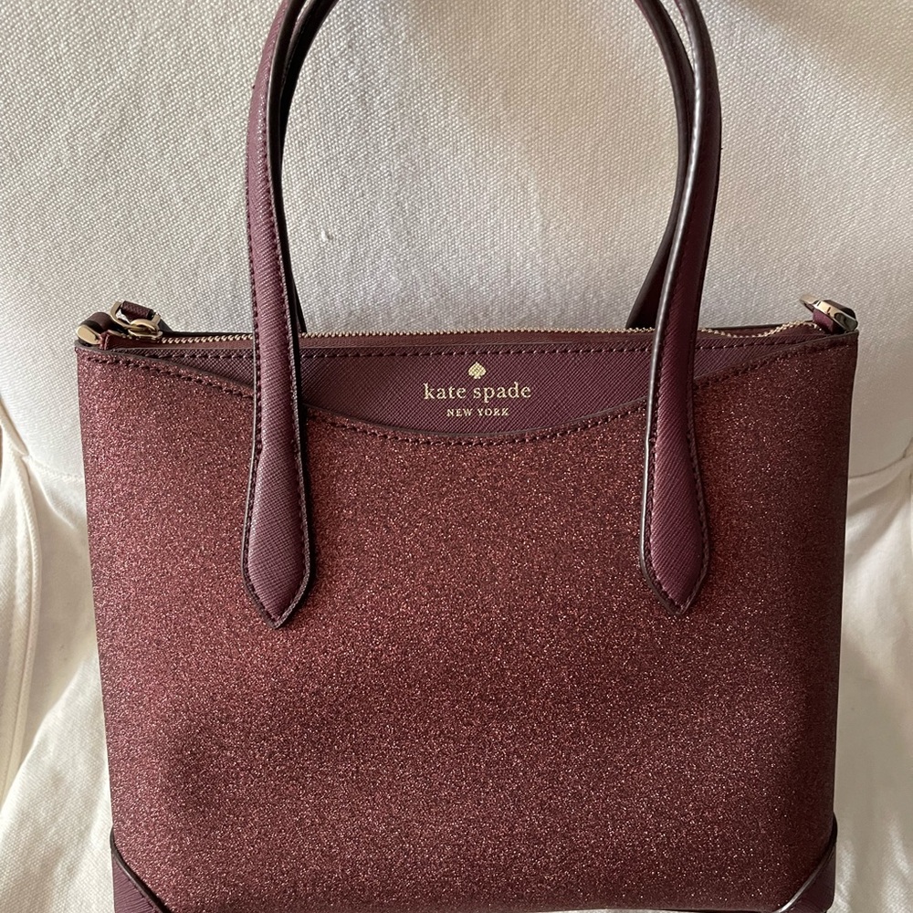 Kate Spade Sparkling Maroon Tote